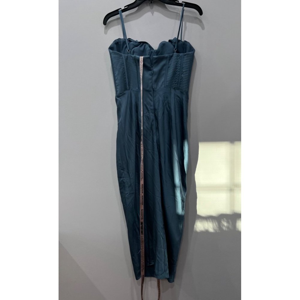 NWT HOUSE OF CB LONDON Size M Myrna Blue Charmaine Corset Dress MSRP $285 - Picture 9 of 15